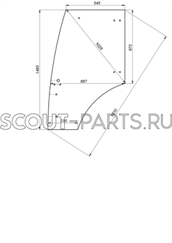 Стекло кабины Luojia левое дверное тракторов SCOUT SERIES TY 2135689604 - фото 26764