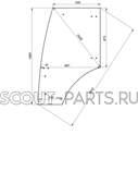 Стекло кабины Luojia левое дверное тракторов SCOUT SERIES TY 2135689604